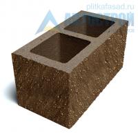 блок облицовочный фасадный угловой двухпустотный 190х188х390 мм коричневый а-строй Егорьевск купить