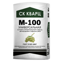 сухая смесь универсальная м-100 в упаковке 50 кг кварц Егорьевск купить