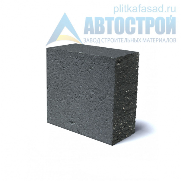 Блок облицовочный фасадный угловой полнотелый 90х188х195 мм черный А-Строй в Егорьевске по низкой цене