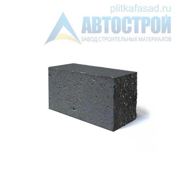 Блок облицовочный фасадный угловой полнотелый 90х90х195 мм черный А-Строй в Егорьевске по низкой цене