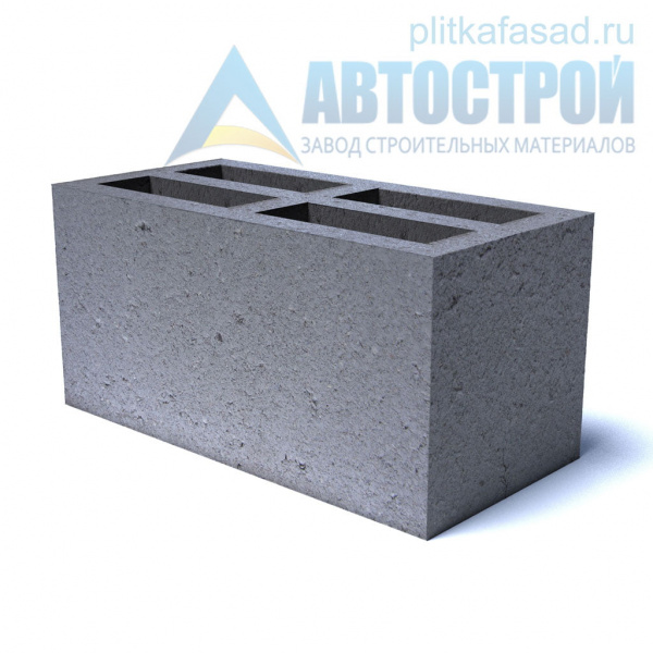 Блок бетонный стеновой 190×190(188)x390 мм четырехщелевой А-Строй в Егорьевске по низкой цене